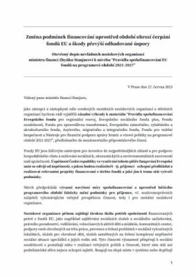 Otevřený dopis ministru financí Stanjurovi