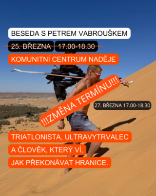 Změna termínu besedy s Petrem Vabrouškem